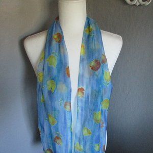 **2/12$** Tulips in bloom semi sheer scarf